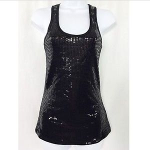 BOGO FREE - Black Sequin Top - Urban Outfitters